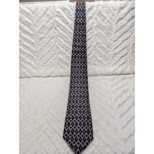 BROOKS BROTHERS Makers Tie Men's  100% Silk Black Red Gold